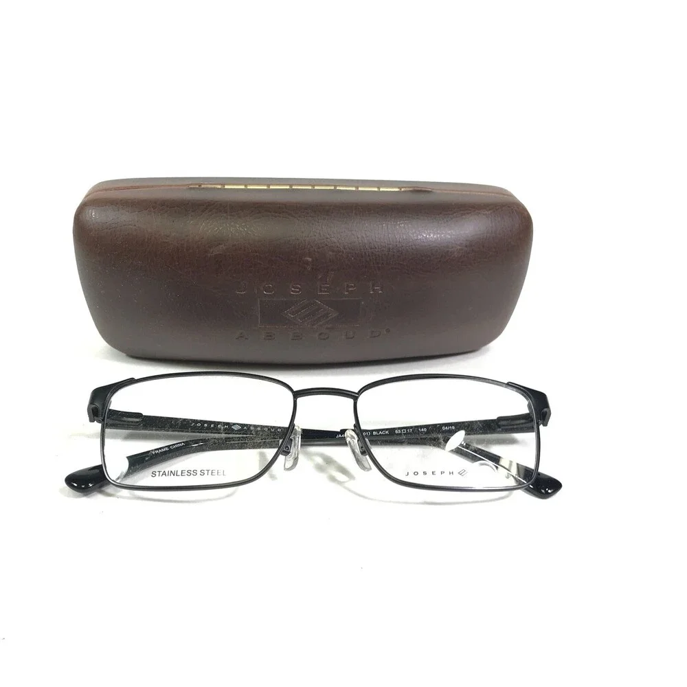 Joseph Abboud Eyeglasses Frames JA4068 001 BLACK Square Full Rim 53-17-140